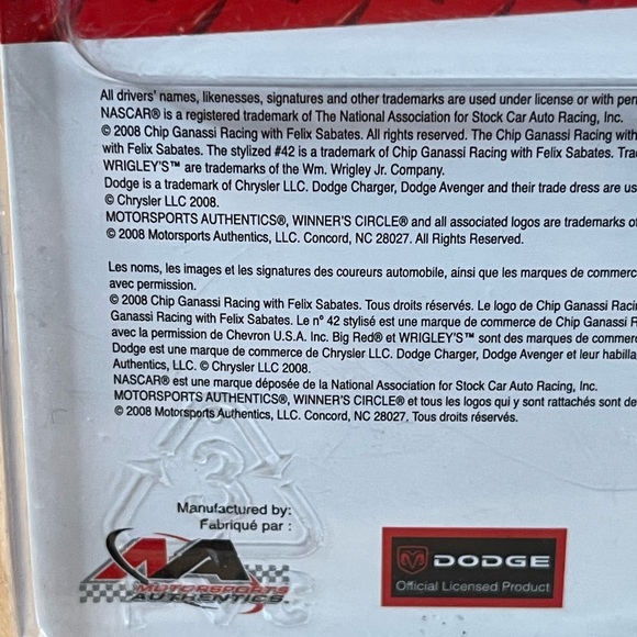 Juan Pablo Montoya NASCAR race car charger - Picture 5 of 6